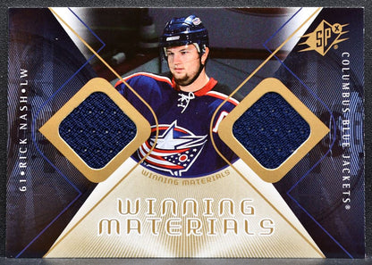 2007-08 SPx Winning Materials Rick Nash WM-RN Columbus Blue Jackets Jersey 1519