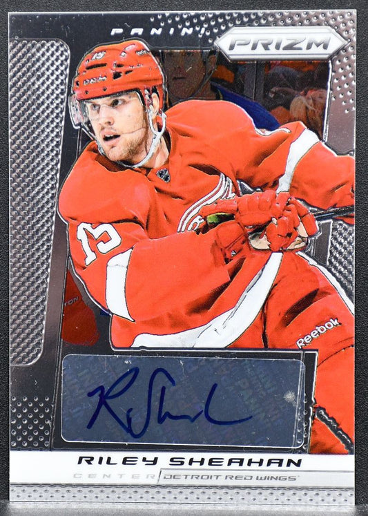 2013-14 Panini Prizm Autographs Riley Sheahan A-RS Detroit Red Wings Auto