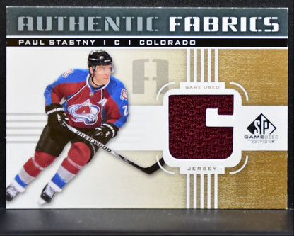 2011-12 SP Game Used Authentic Fabrics Paul Stastny AF-PA Avalanche Jersey 3230