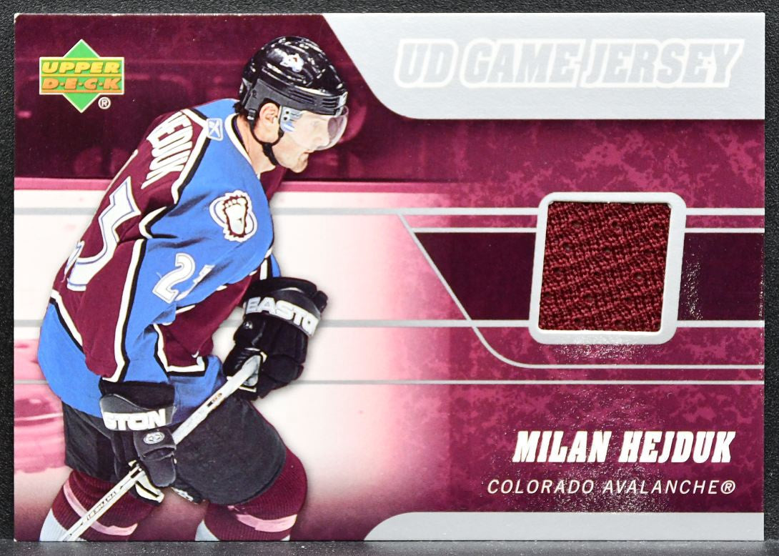 2006-07 Upper Deck Series 1 UD Game Jerseys Milan Hejduk Avalanche Jersey 2440