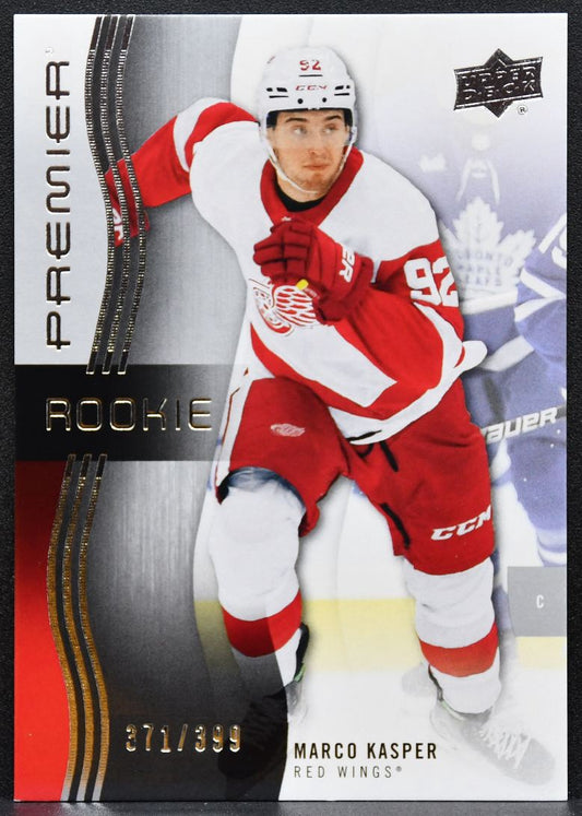2023-24 Upper Deck Premier Rookie Marco Kasper 145 Red Wings RC 371/399 4773