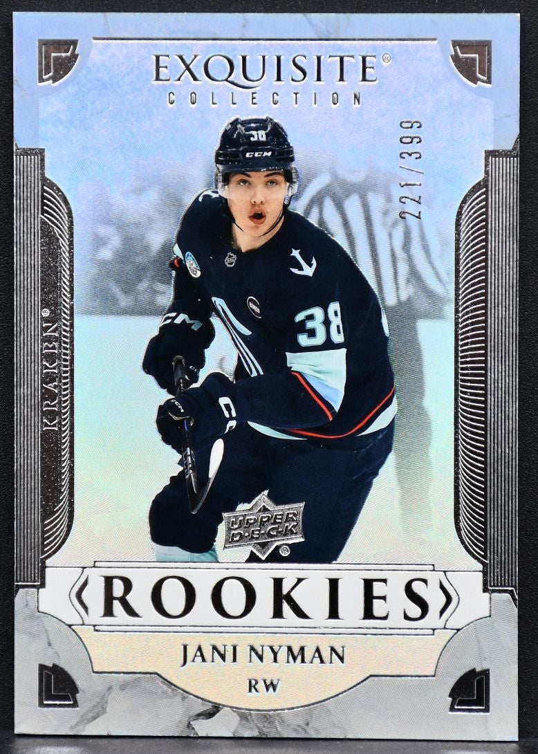 2025-26 UD Black Diamond Exquisite Collection Rookies Jani Nyman R-JN RC /399