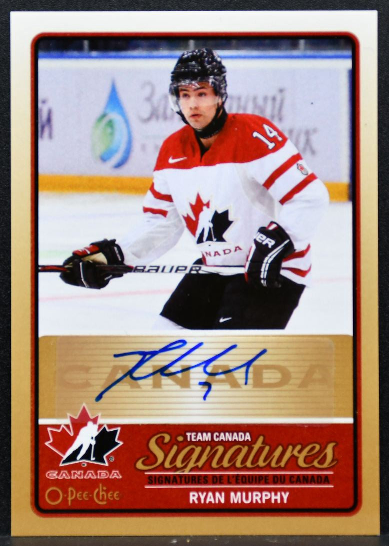 2014-15 O-Pee-Chee Team Canada Signatures Ryan Murphy TCS-RM Canada Auto 3173