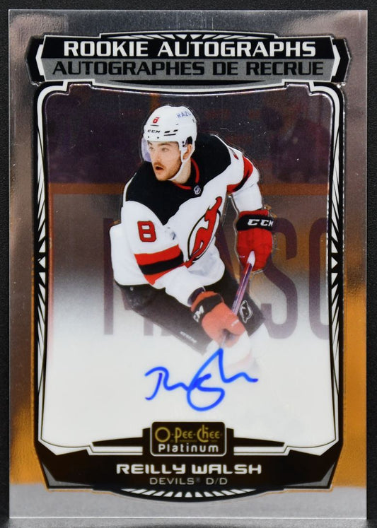 2022-23 O-Pee-Chee Platinum Rookie Auto Reilly Walsh R-RW Devils RC Auto 8256