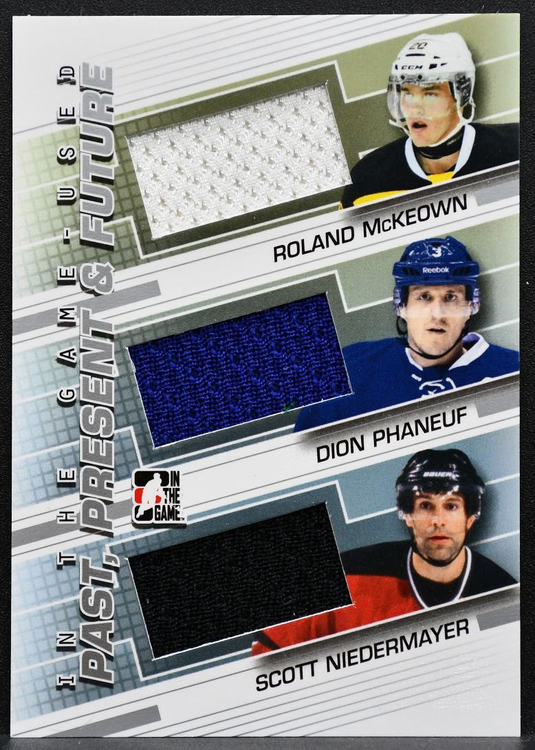 2013-14 ITG Used Past Present & Future Niedermayer/Phaneuf/McKeown Jersey 5142