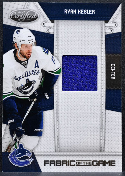 2010-11 Panini Certified Fabric of the Game Ryan Kesler 045/250 Jersey 2196