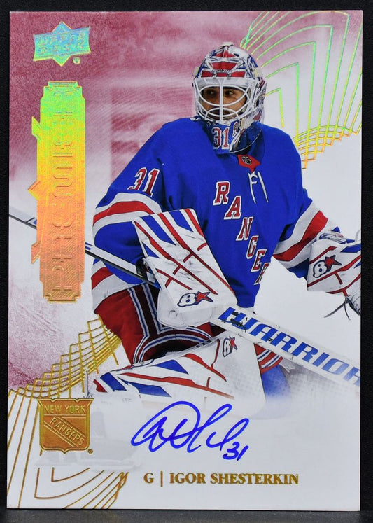 2022-23 UD Premier Auto Igor Shesterkin 57 New York Rangers Auto