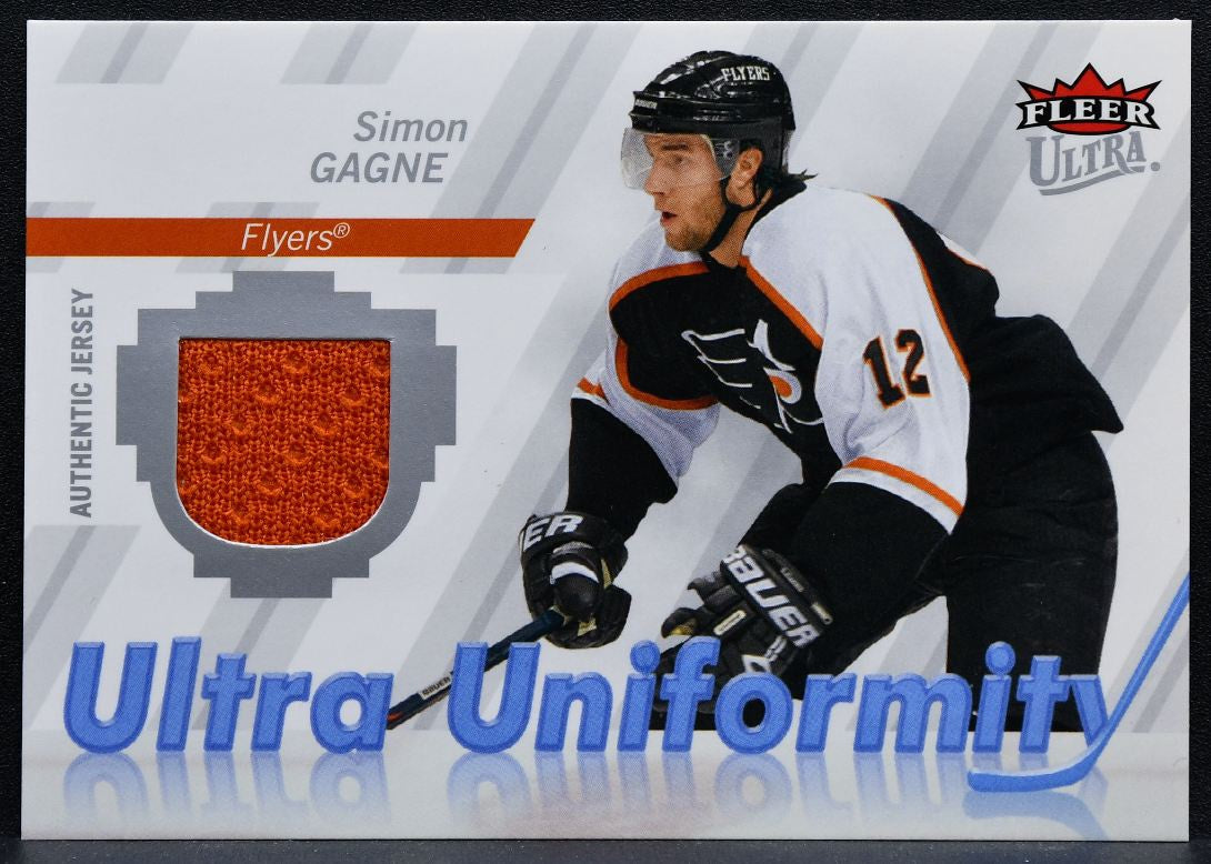 2007-08 Fleer Ultra Ultra Uniformity Simon Gagne U-SG Flyers Jersey 3339