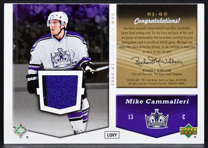 2006-07 UD MVP One on One Getzlaf / Cammalleri 94 Ducks / Kings Jersey 3565