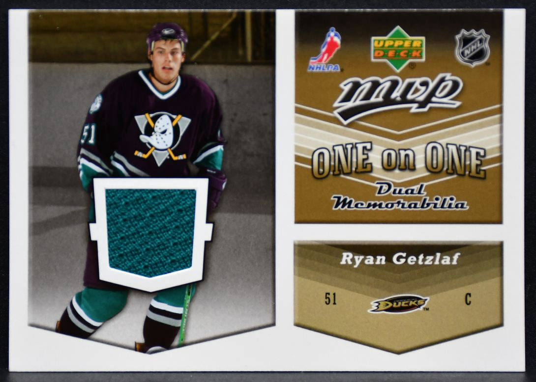 2006-07 UD MVP One on One Getzlaf / Cammalleri 94 Ducks / Kings Jersey 3565