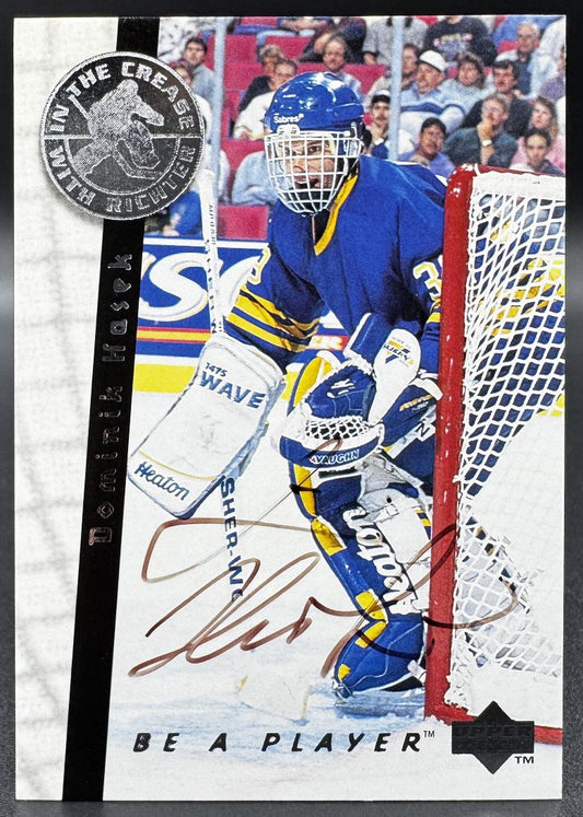 1995-96 UD Be a Player Autographs Dominik Hasek S192 Buffalo Sabres Auto