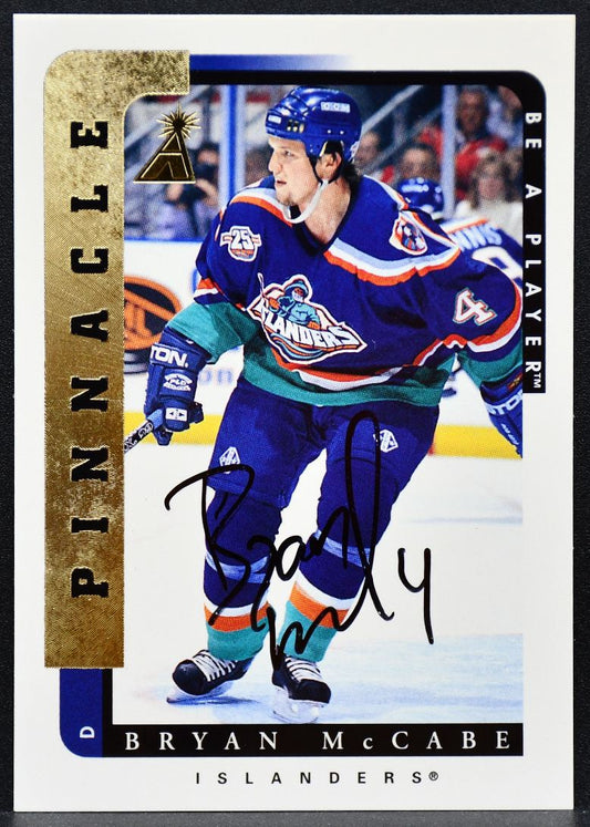 1996-97 Pinnacle Be a Player Autographs Bryan McCabe 162 Islanders Auto 5750
