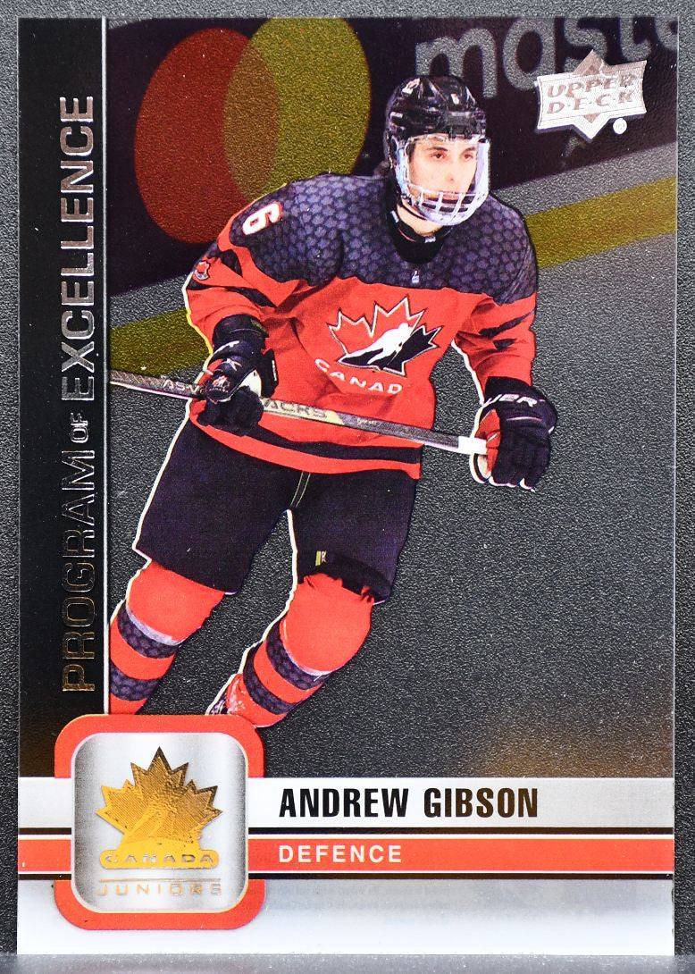 2023-24 UD Team Canada Juniors Program of Excellence Clear Cut Gibson 3093