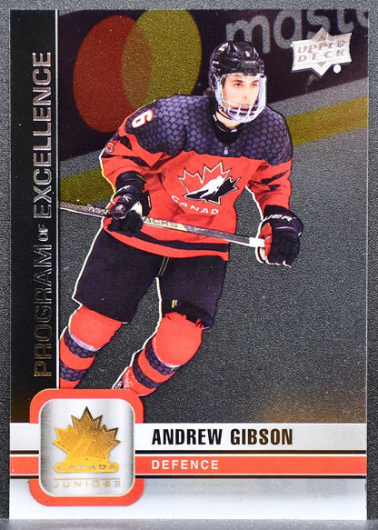 2023-24 UD Team Canada Juniors Program of Excellence Clear Cut Gibson 3093