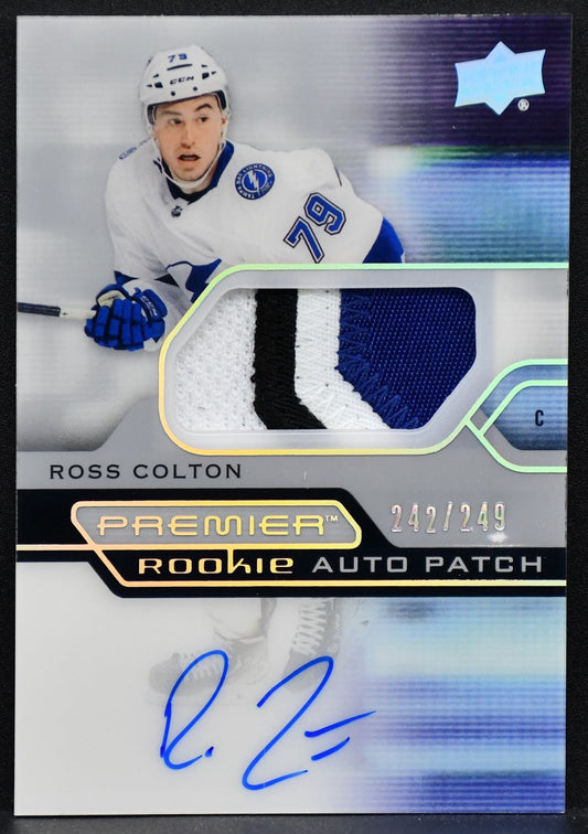 2021-22 UD Premier Acetate Rookie Auto Patch Ross Colton AR-RC RC Auto /249
