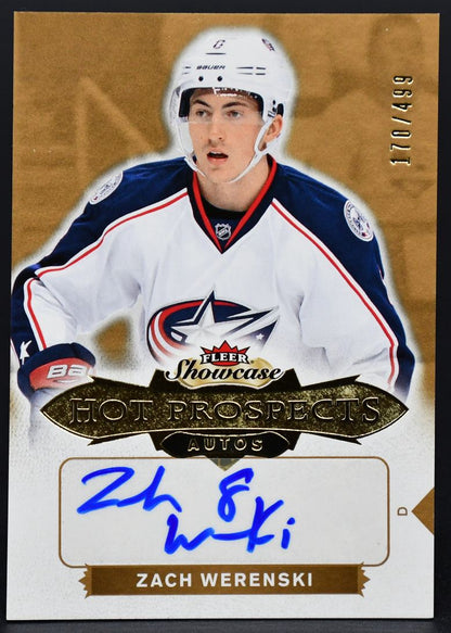 2016-17 Fleer Showcase Hot Prospect Autos Zach Werenski 165 RC Auto 170/499