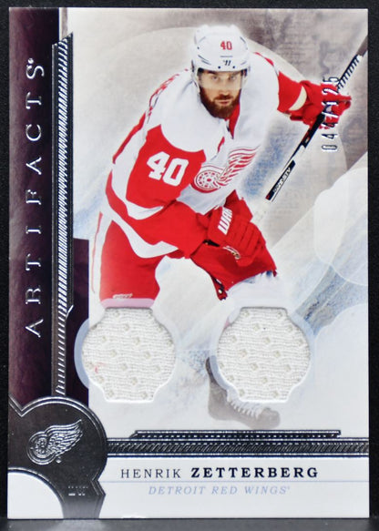 2016-17 UD Artifacts Silver Materials Henrik Zetterberg 044/125 Jersey 8055