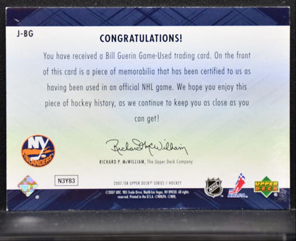 2007-08 Upper Deck Game Jerseys Bill Guerin J-BG New York Islanders Jersey 2400
