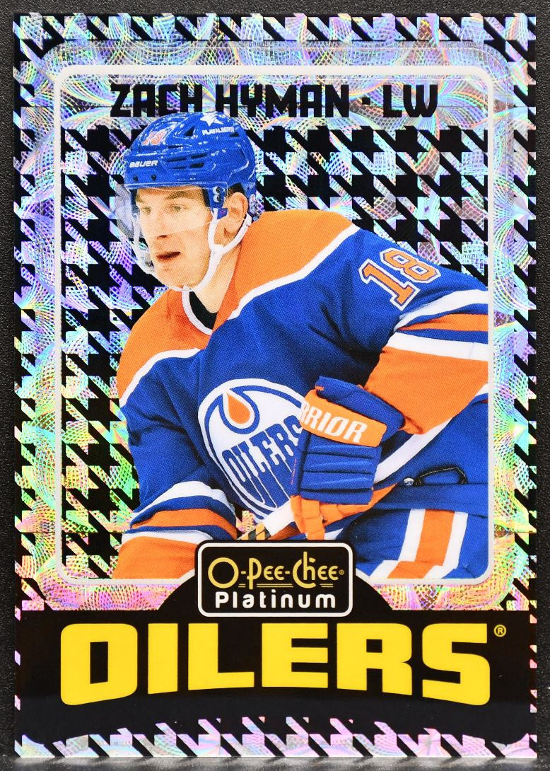 2024-25 O-Pee-Chee Platinum Retro Houndstooth Zach Hyman R35 Oilers 09/15 7068