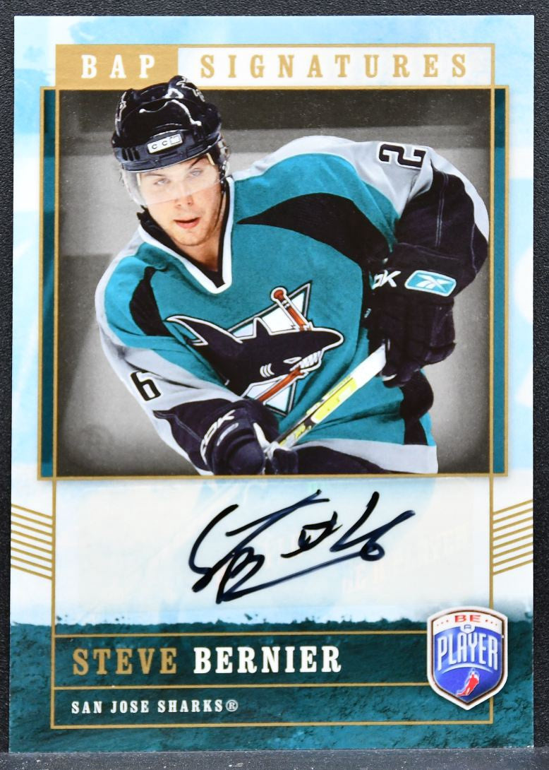 2006-07 Upper Deck Be A Player Signatures Steve Bernier SB Sharks Auto 1573