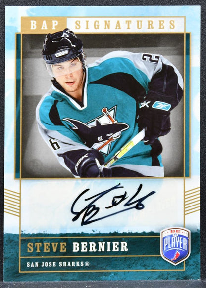 2006-07 Upper Deck Be A Player Signatures Steve Bernier SB Sharks Auto 1573