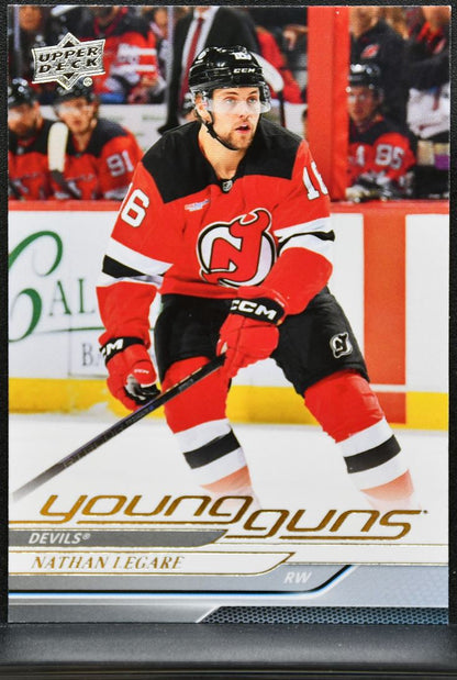 2024-25 UD Extended Series Young Guns Nathan Legare 717 Devils RC 0595