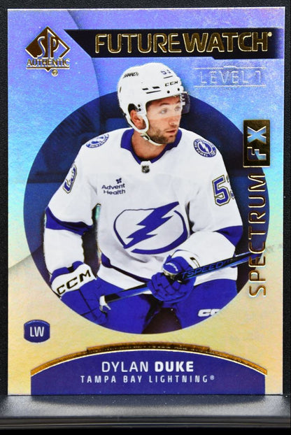 2025-26 SP Authentic Future Watch Spectrum FX Dylan Duke S-48 Lightning RC 8419