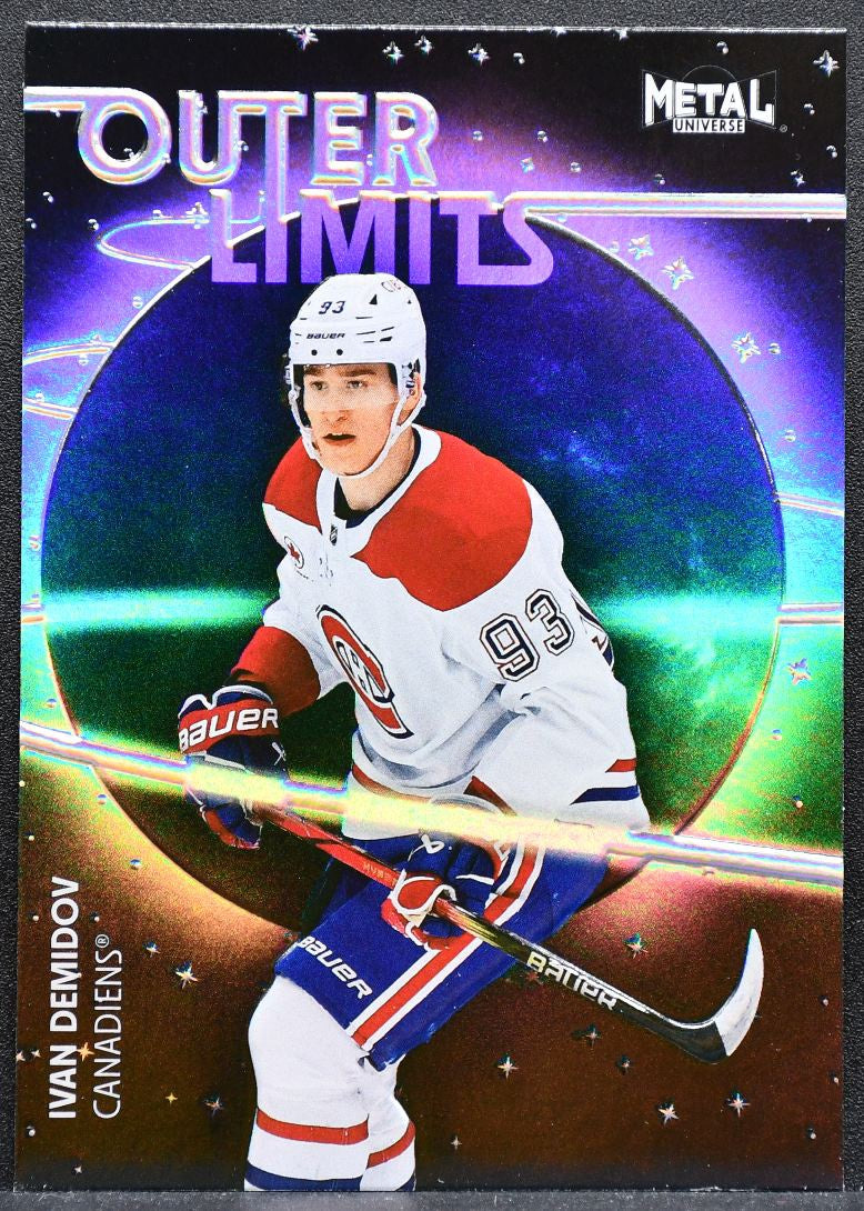 2025-26 SkyBox Metal Universe Outer Limits Ivan Demidov OL-84 Canadiens RC 1907