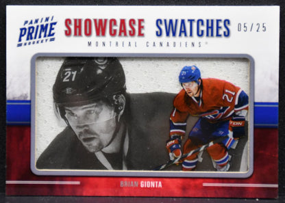 2011-12 Panini Prime Showcase Swatches Brian Gionta Canadiens 05/25 Jersey 3562