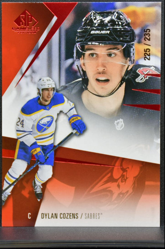 2023-24 SP Game Used Red Dylan Cozens 55 Buffalo Sabres 225/235 0472