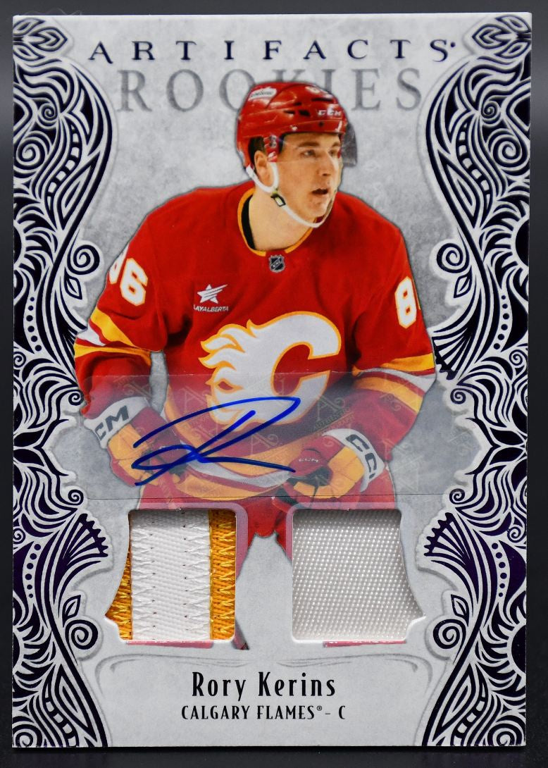 2025-26 UD Artifacts Rory Kerins 175 Calgary Flames RC Auto 14/15 Patch