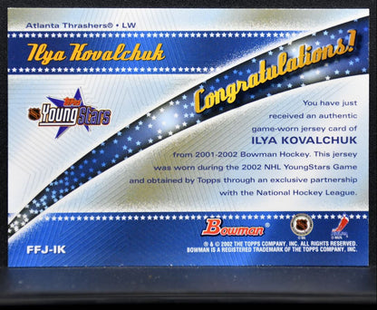 2001-02 Bowman YoungStars Fabric of the Future Jersey Kovalchuk RC Jersey 2494