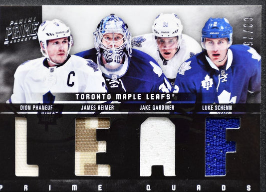 2011-12 Panini Prime Quads Phaneuf/Gardiner/Reimer/Schenn /75 Jersey 7321
