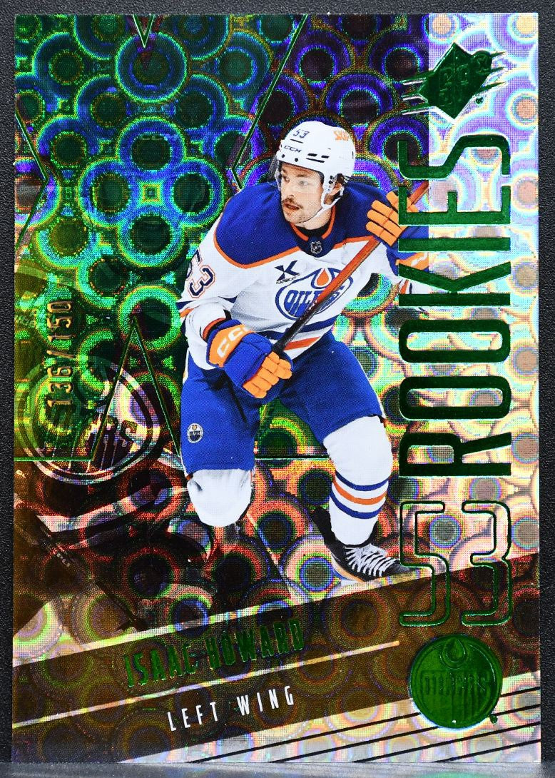 2025-26 SPx Rookies Resonance Isaac Howard 144 Edmonton Oilers RC 136/150 0887