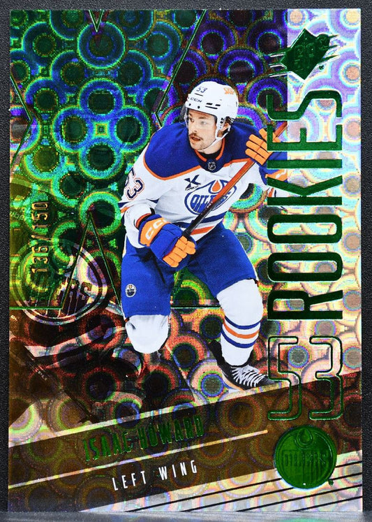 2025-26 SPx Rookies Resonance Isaac Howard 144 Edmonton Oilers RC 136/150 0887