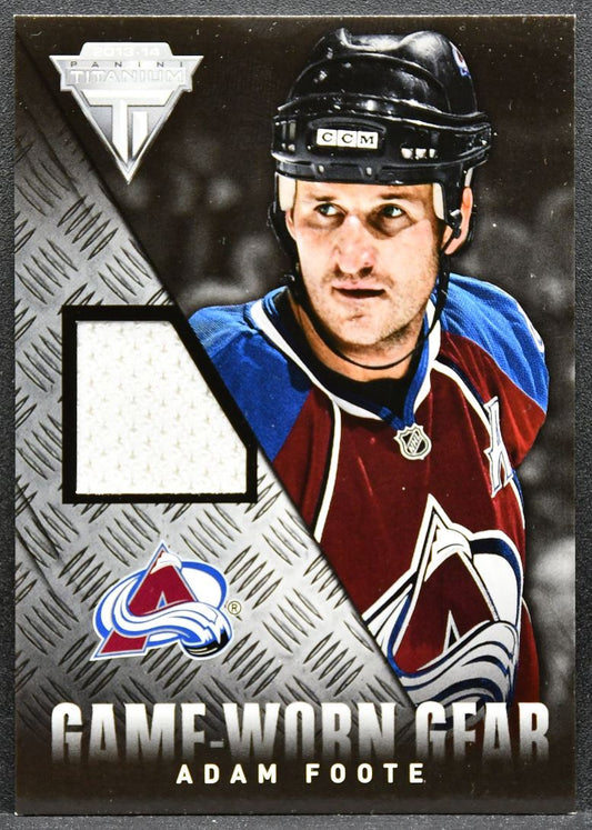 2013-14 Panini Titanium Game Worn Gear Adam Foote GG-AF Avalanche Jersey 2525