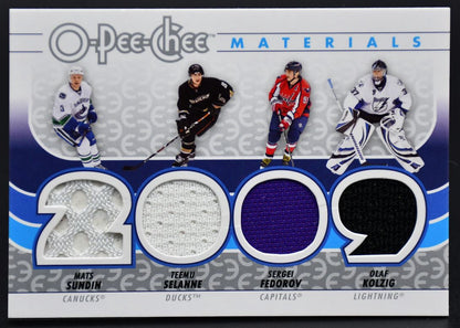 2009-10 OPC Materials Sundin/Olaf Sergei Teemu Selanne J-EURO Jersey