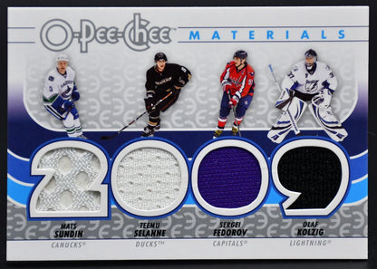 2009-10 OPC Materials Sundin/Olaf Sergei Teemu Selanne J-EURO Jersey