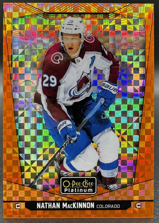 2024-25 O-Pee-Chee Platinum Orange Checkers Nathan MacKinnon /25