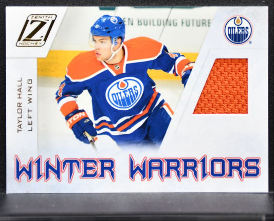 2010-11 Panini Zenith Winter Warriors Materials Taylor Hall Oilers Jersey 1861