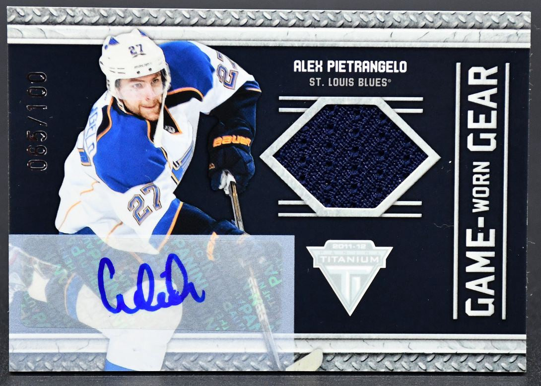 2011-12 Panini Gear Autographs Pietrangelo St. Louis Blues Auto /100 Jersey