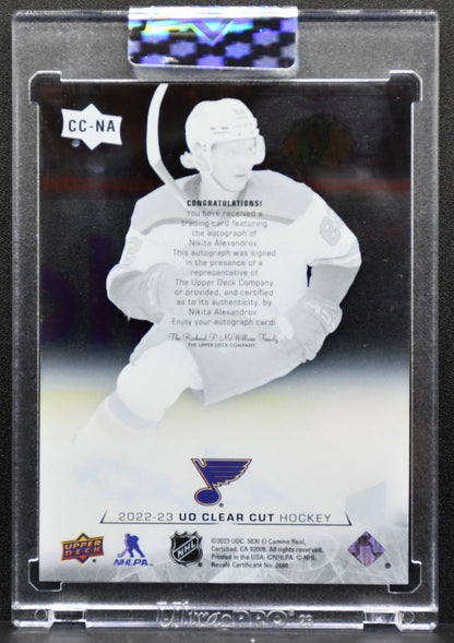 2022-23 UD Clear Cut 2022-23 Base Set Rookie Nikita Alexandrov RC Auto 3388