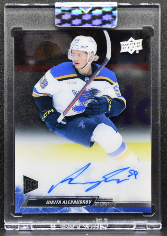 2022-23 UD Clear Cut 2022-23 Base Set Rookie Nikita Alexandrov RC Auto 3388