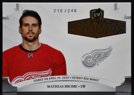 20-21 UD The Cup Rookie Class of 21 Mathias Brome 20-MB Red Wings RC 210 /249 6583