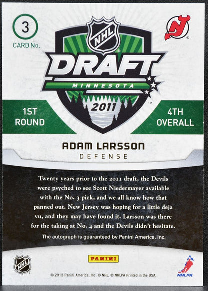 2011-12 Panini Titanium Draft Day Autographs Larsson Auto /99 5730
