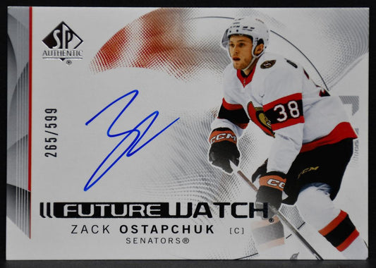 24-25 SP Authentic Future Watch Auto Horizontal Ostapchuk Senators RC Auto /599 5426