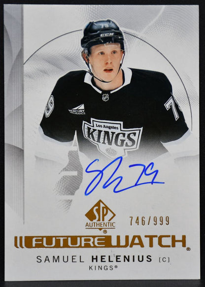 2024-25 SP Authentic Future Watch Samuel Helenius 198 Kings RC Auto 746/999 8324