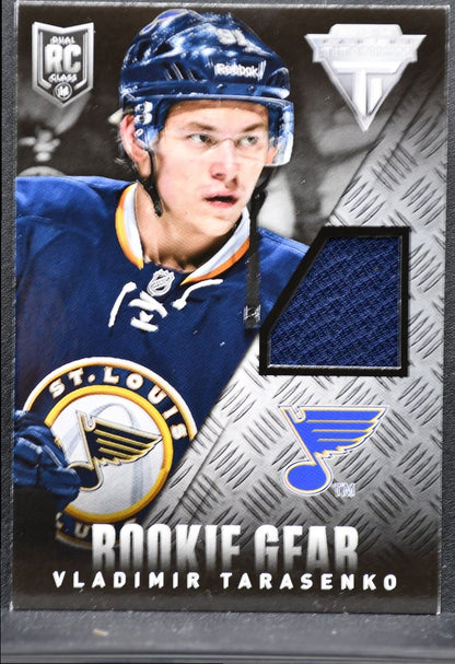 2013-14 Panini Titanium Rookie Gear Tarasenko Blues RC Jersey 9417