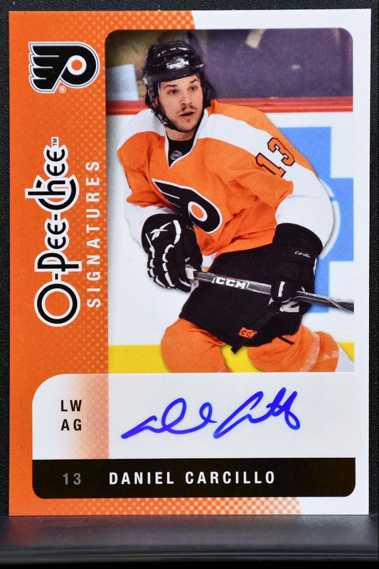 2010-11 O-Pee-Chee Signatures Daniel Carcillo Auto 0667