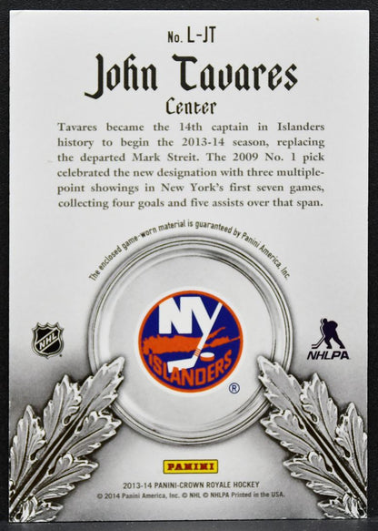 2013-14 Panini Crown Royale Lords of the NHL Materials John Tavares Jersey 6401